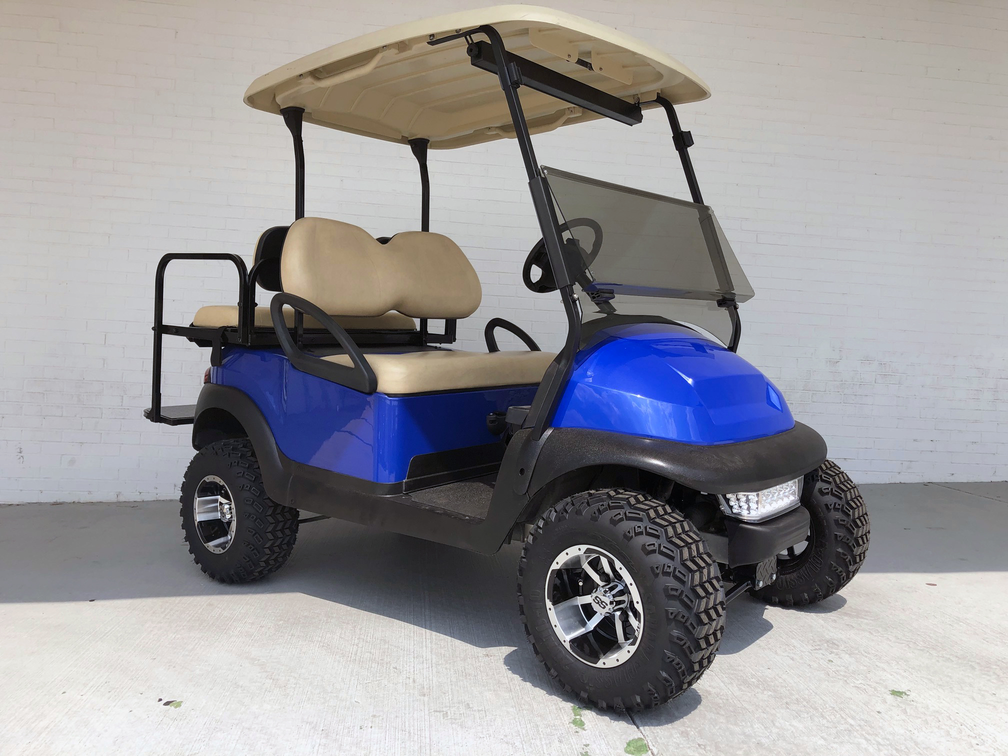 Blue 4 Inch Lifted Club Car Golf Cart